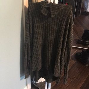 High low turtle neck